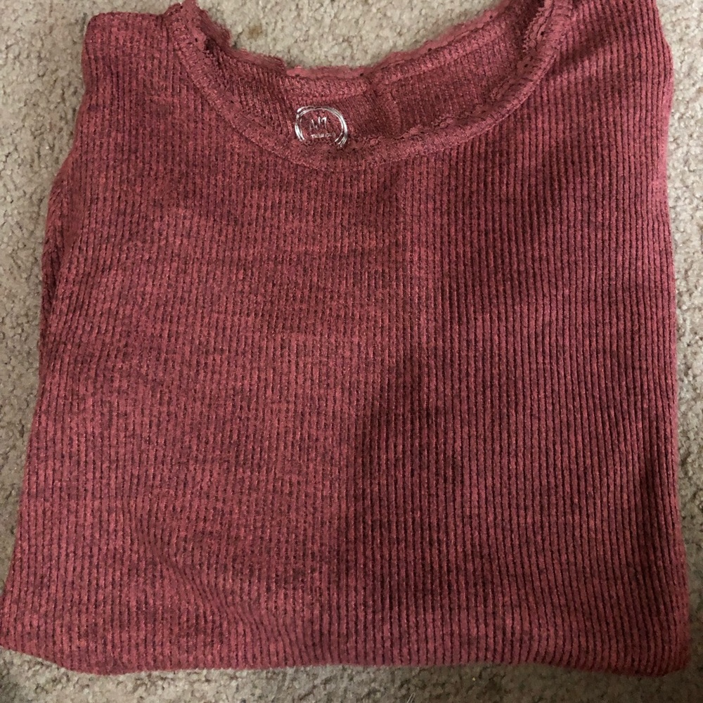 Dark pink long sleeve shirt from Maurices
